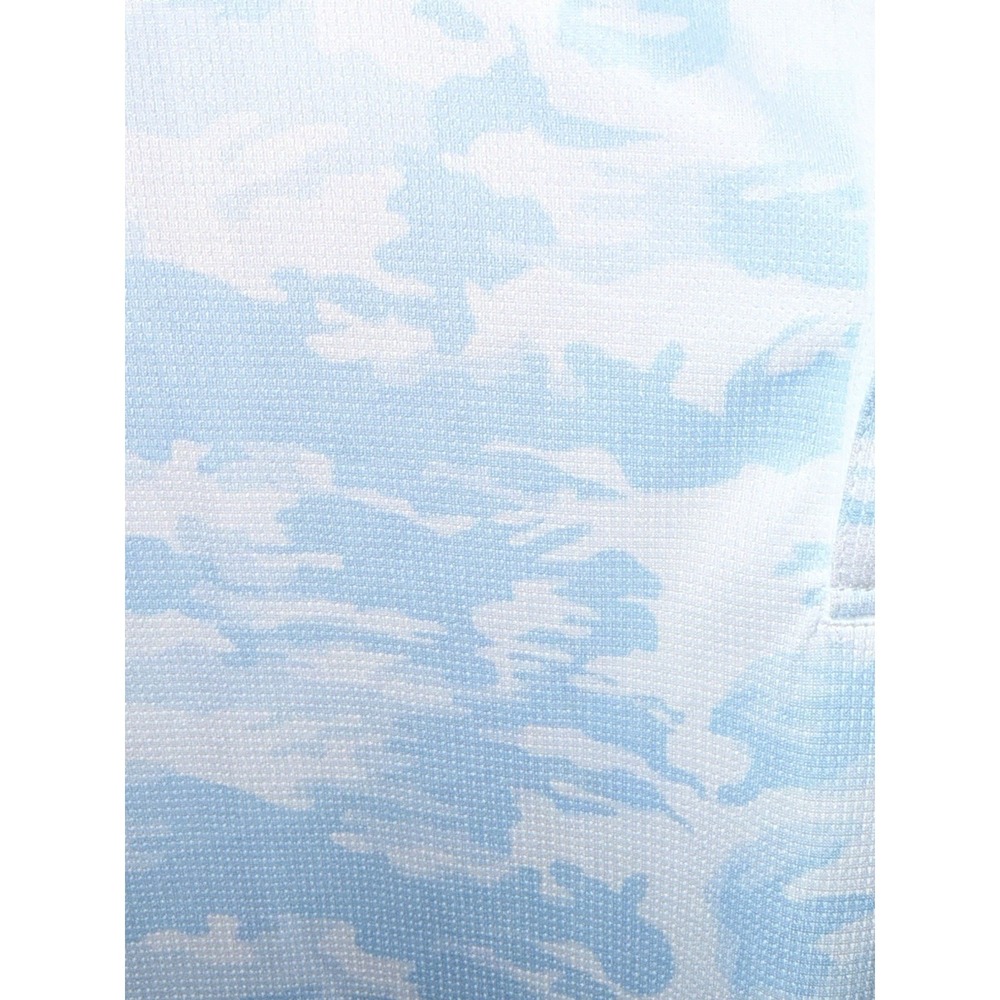 MoFiz Men's Polo Pale Blue & White Camo Pattern Size 3XL 100% Polyester - Picture 4 of 5